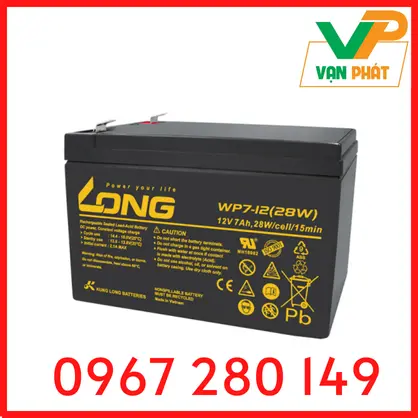 ẮC QUY KÍN KHÍ (VRLA AGM) LONG 12V-28WPC-1.6VPC-15Min, WP7-17 (28W) F2