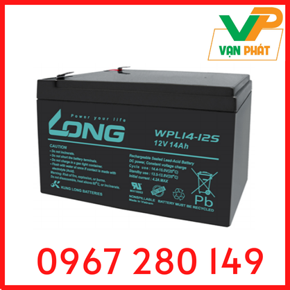 ẮC QUY KÍN KHÍ (VRLA AGM) LONG 12V-14AH (20HR), WPL14-12S, F2