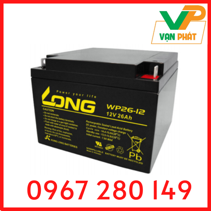 ẮC QUY KÍN KHÍ (VRLA AGM) LONG 12V-26AH (20HR), WP26-12, F3-M5